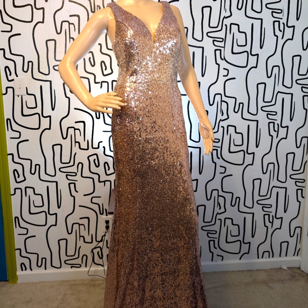 Elegant Sequin Evening Gown